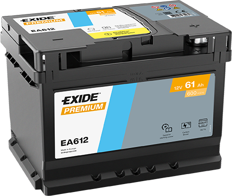 Exide EA612 Premium CarbonBoost Starterbatterie 12V 61Ah 600A