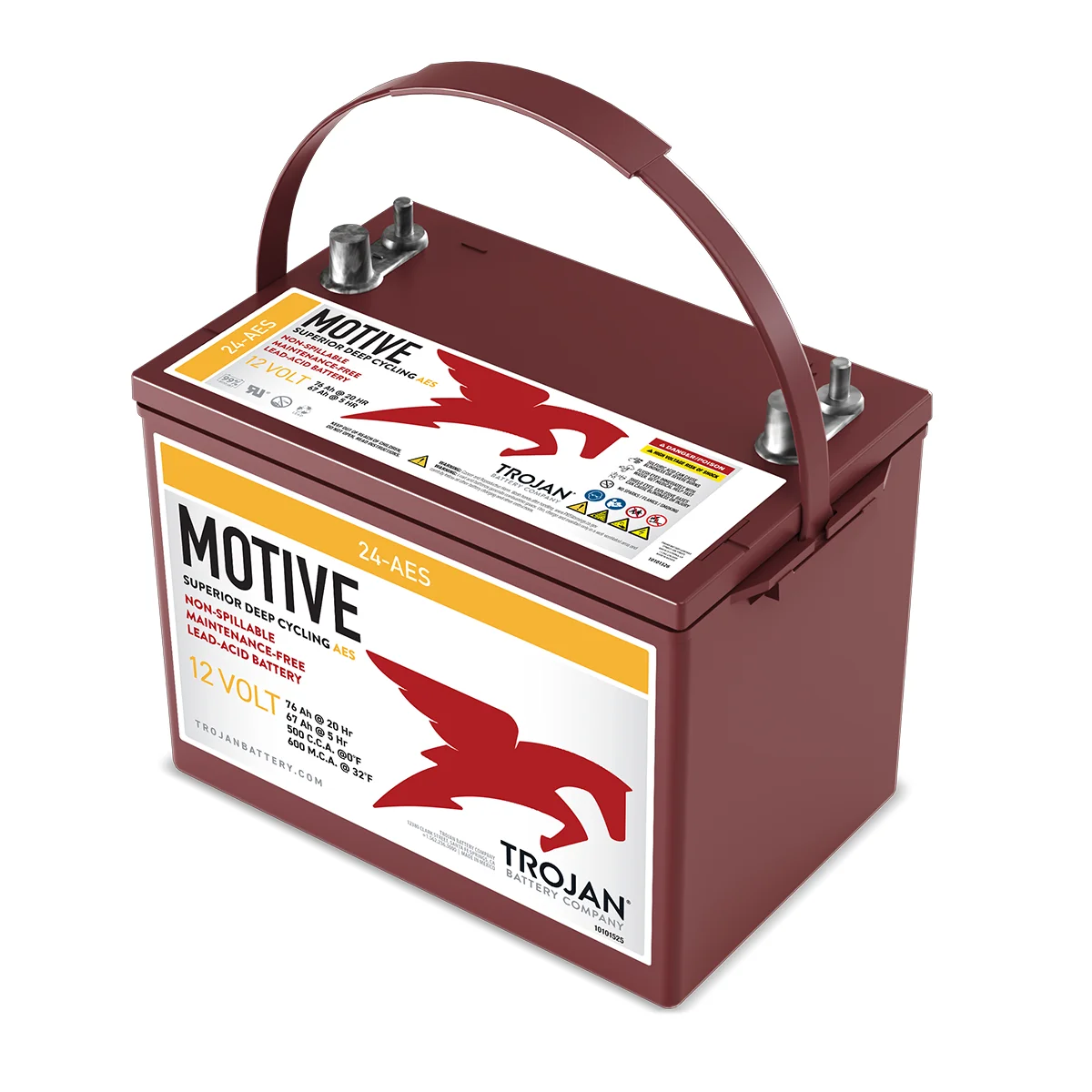 Trojan 24 AES AGM Batterie 12V 76Ah wartungsfrei VRLA mit Dual Terminal