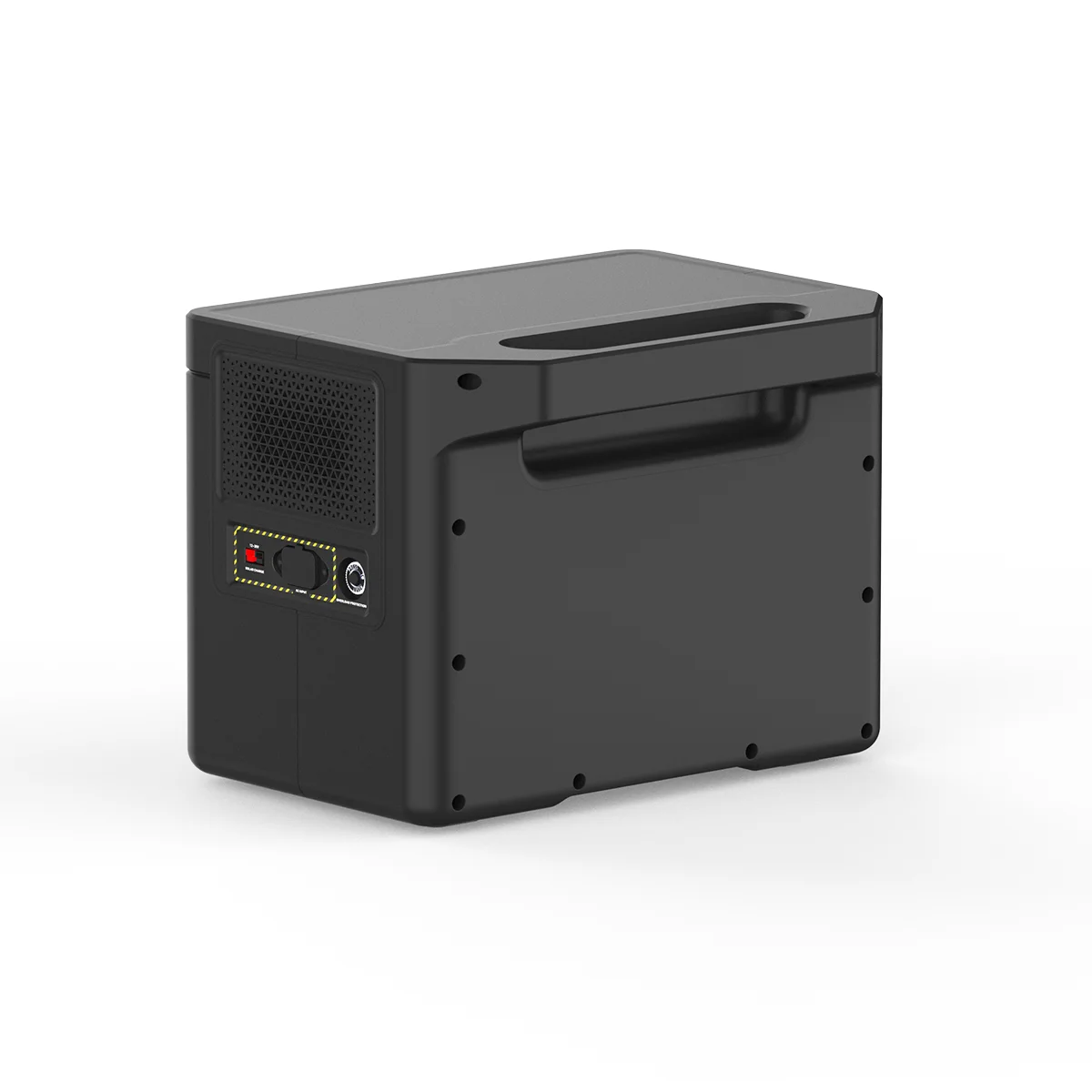 Souop S015 1500W Powerstation Seitenansicht – Anderson-Anschluss, USB-C PD 28V, IEC-C13 Eingang