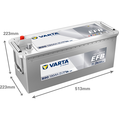 Varta B90 - 12V 190Ah / 1050A
