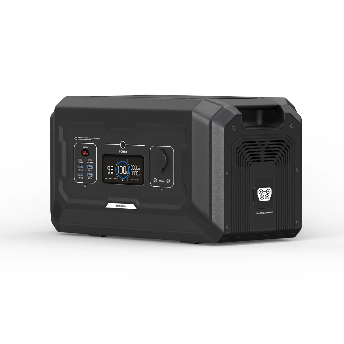 Souop S2-BAT 2048Wh Zusatzbatterie Draufsicht – Maße 460x270x260mm, 18,7kg, kompatibel mit S2 und S3