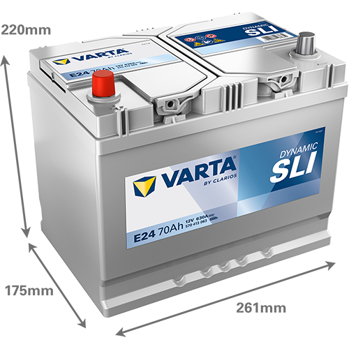 Varta E24 - 12V 70Ah / 630A