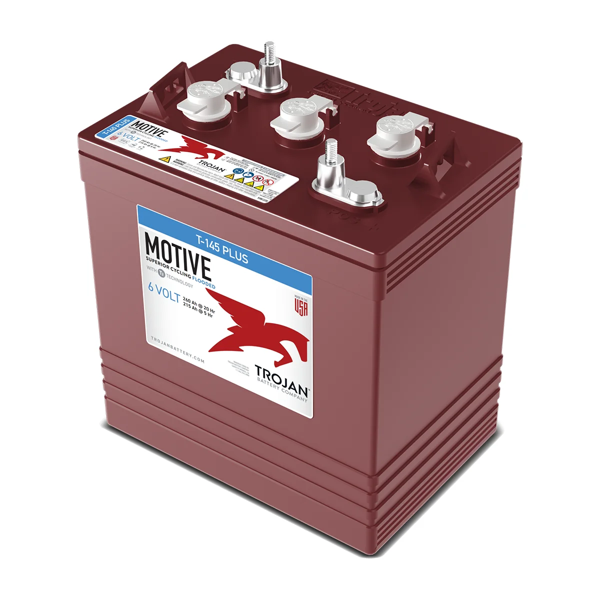 Trojan T-145+ ELPT Deep Cycle Batterie 6V 260Ah Flooded verbesserte Version