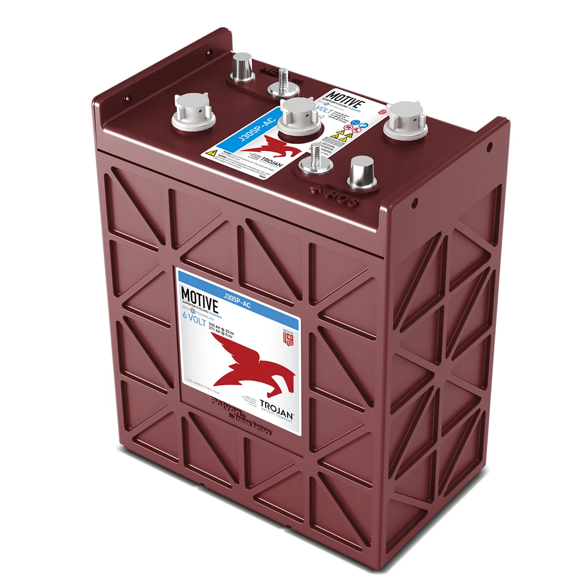 Trojan J305 P-AC DT Deep Cycle Batterie 6V 330Ah Flooded Premium