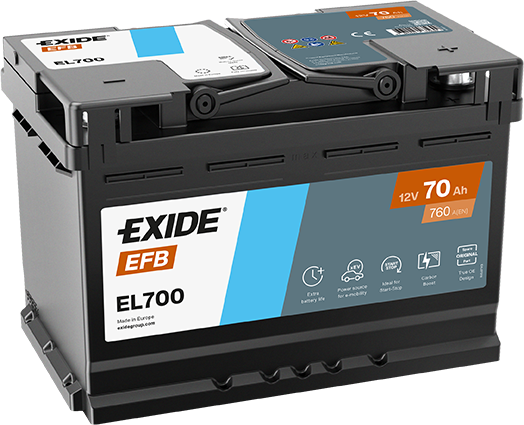 Exide EL700 Start-Stop EFB 12V 70Ah Autobatterie