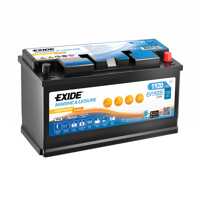 Exide EV1920S Lithium LiFePO4 12V 150Ah Wohnmobil