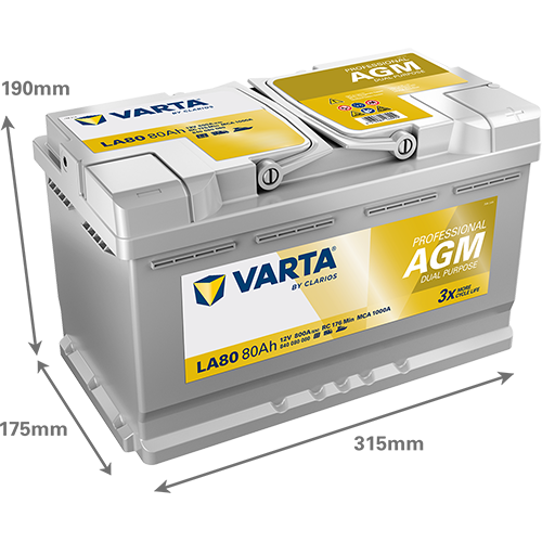 Varta LA80 - Dynamic AGM